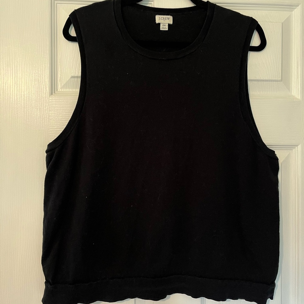 J. Crew Black Boxy Muscle Tee